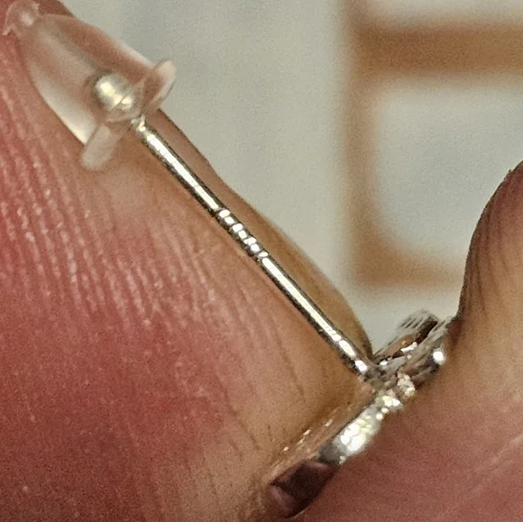 Sterling Silver 925 Whale Earring Studs - Picture 5 of 6